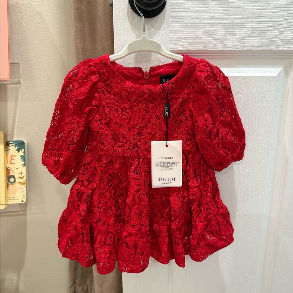Bardot Junior Red Lace Dress